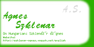 agnes szklenar business card